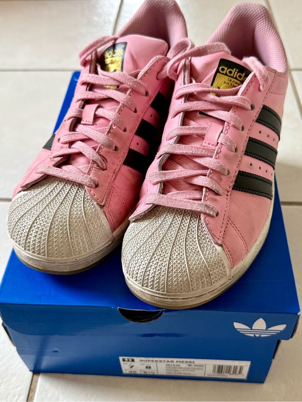 ADIDAS Superstar Messi Inter Miami colors sz US M7/W8